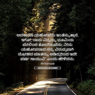 Picture 05 - ಯೆರೆಮೀಯನು 28:16 KANIRV - ಆದಕಾರಣ ಯೆಹೋವನು - Bible Verse Picture