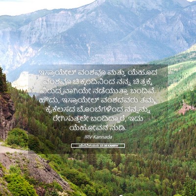 Picture 05 - ಯೆರೆಮೀಯನು 32:30 KANIRV - ಇಸ್ರಾಯೇಲ್ ವಂಶವೂ - Bible Verse Picture