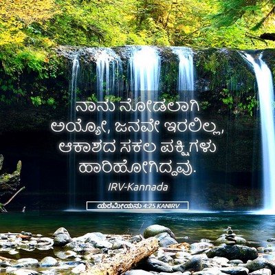 Picture 05 - ಯೆರೆಮೀಯನು 4:25 KANIRV - ನಾನು ನೋಡಲಾಗಿ - Bible Verse Picture
