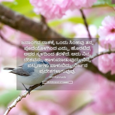 Picture 05 - ಯೆರೆಮೀಯನು 4:7 KANIRV - ಜನಾಂಗದ ನಾಶಕ್ಕೆ - Bible Verse Picture