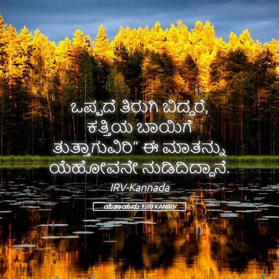 Picture 05 - ಯೆಶಾಯನು 1:20 KANIRV - ಒಪ್ಪದೆ ತಿರುಗಿ - Bible Verse Picture