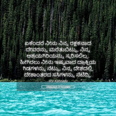 Picture 05 - ಯೆಶಾಯನು 17:10 KANIRV - ಏಕೆಂದರೆ ನೀನು - Bible Verse Picture