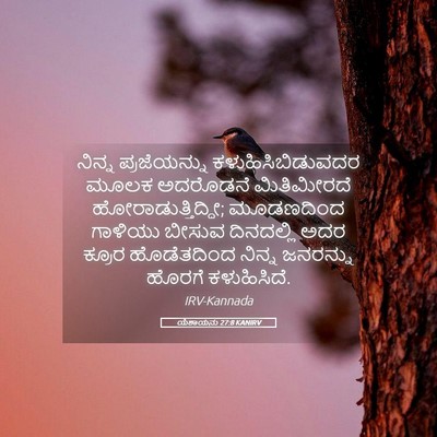 Picture 05 - ಯೆಶಾಯನು 27:8 KANIRV - ನಿನ್ನ ಪ್ರಜೆಯನ್ನು - Bible Verse Picture