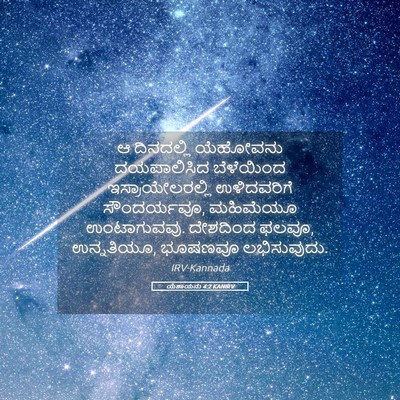 Picture 05 - ಯೆಶಾಯನು 4:2 KANIRV - ಆ ದಿನದಲ್ಲಿ - Bible Verse Picture