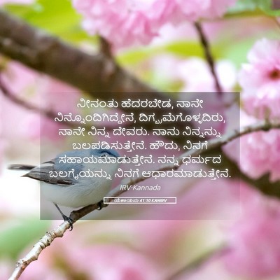 Picture 05 - ಯೆಶಾಯನು 41:10 KANIRV - ನೀನಂತು ಹೆದರಬೇಡ, - Bible Verse Picture