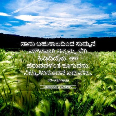 Picture 05 - ಯೆಶಾಯನು 42:14 KANIRV - ನಾನು ಬಹುಕಾಲದಿಂದ - Bible Verse Picture