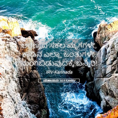 Picture 05 - ಯೆಶಾಯನು 56:9 KANIRV - ಅರಣ್ಯದ ಸಕಲ ಮೃಗಗಳೇ, - Bible Verse Picture
