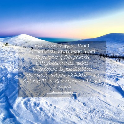 Picture 05 - ಯೆಶಾಯನು 9:12 KANIRV - ಅವರ ಮುಂದೆ - Bible Verse Picture