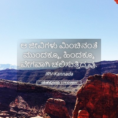 Picture 05 - ಯೆಹೆಜ್ಕೇಲನು 1:14 KANIRV - ಆ ಜೀವಿಗಳು - Bible Verse Picture