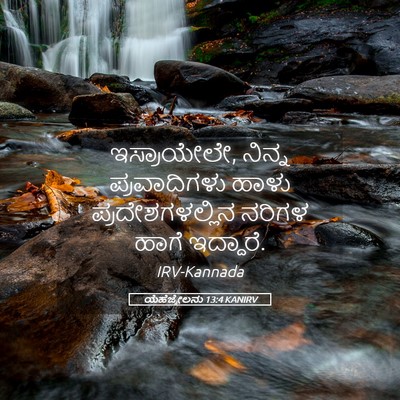 Picture 05 - ಯೆಹೆಜ್ಕೇಲನು 13:4 KANIRV - ಇಸ್ರಾಯೇಲೇ, ನಿನ್ನ - Bible Verse Picture