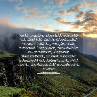 Picture 05 - ಯೆಹೆಜ್ಕೇಲನು 20:13 KANIRV - “‘ಆದರೆ ಇಸ್ರಾಯೇಲ್ - Bible Verse Picture