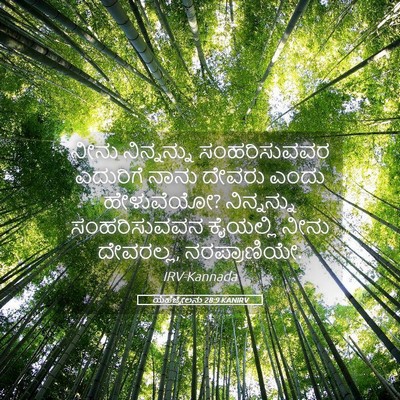 Picture 05 - ಯೆಹೆಜ್ಕೇಲನು 28:9 KANIRV - ನೀನು ನಿನ್ನನ್ನು - Bible Verse Picture