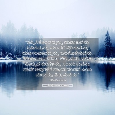 Picture 05 - ಯೆಹೆಜ್ಕೇಲನು 34:16 KANIRV -  - Bible Verse Picture