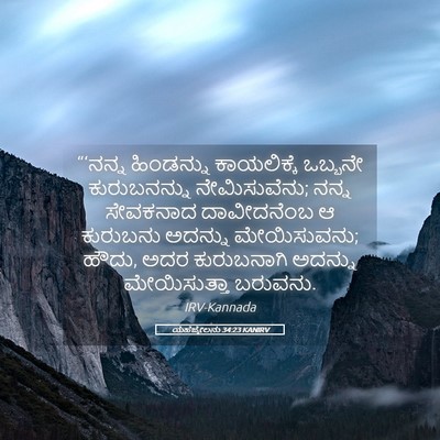 Picture 05 - ಯೆಹೆಜ್ಕೇಲನು 34:23 KANIRV - “‘ನನ್ನ ಹಿಂಡನ್ನು - Bible Verse Picture