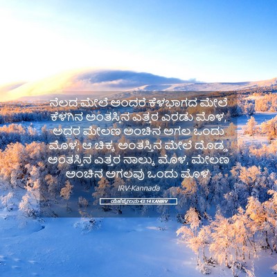 Picture 05 - ಯೆಹೆಜ್ಕೇಲನು 43:14 KANIRV - ನೆಲದ ಮೇಲೆ ಅಂದರೆ - Bible Verse Picture