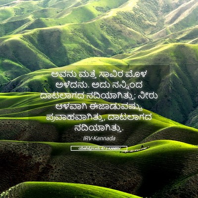 Picture 05 - ಯೆಹೆಜ್ಕೇಲನು 47:5 KANIRV - ಅವನು ಮತ್ತೆ ಸಾವಿರ - Bible Verse Picture