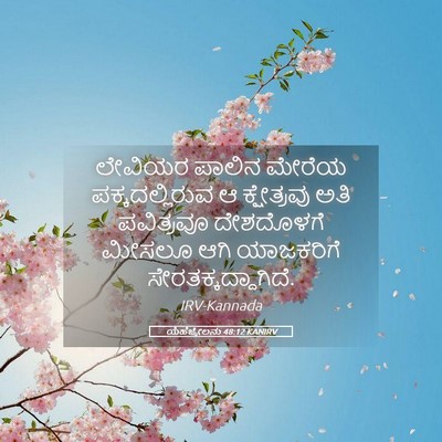 Picture 05 - ಯೆಹೆಜ್ಕೇಲನು 48:12 KANIRV - ಲೇವಿಯರ ಪಾಲಿನ - Bible Verse Picture