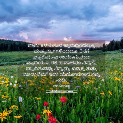 Picture 05 - ಯೆಹೆಜ್ಕೇಲನು 5:17 KANIRV - ನಾನು ಕಳುಹಿಸುವ - Bible Verse Picture