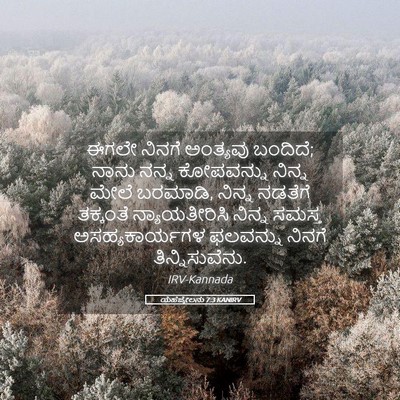 Picture 05 - ಯೆಹೆಜ್ಕೇಲನು 7:3 KANIRV - ಈಗಲೇ ನಿನಗೆ - Bible Verse Picture