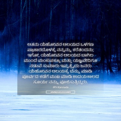 Picture 05 - ಯೆಹೆಜ್ಕೇಲನು 8:16 KANIRV - ಆತನು ಯೆಹೋವನ ಆಲಯದ - Bible Verse Picture