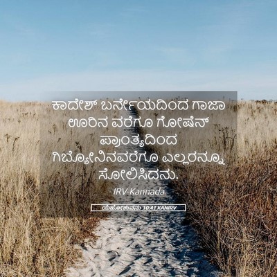 Picture 05 - ಯೆಹೋಶುವನು 10:41 KANIRV - ಕಾದೇಶ್ ಬರ್ನೇಯದಿಂದ - Bible Verse Picture