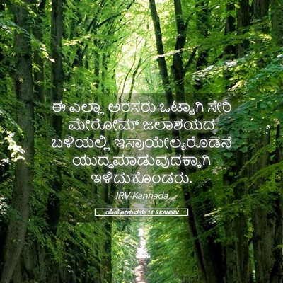 Picture 05 - ಯೆಹೋಶುವನು 11:5 KANIRV - ಈ ಎಲ್ಲಾ ಅರಸರು - Bible Verse Picture