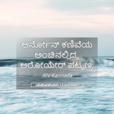Picture 05 - ಯೆಹೋಶುವನು 13:16 KANIRV - ಅರ್ನೋನ್ ಕಣಿವೆಯ - Bible Verse Picture
