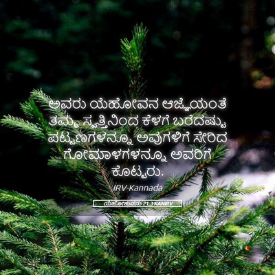 Picture 05 - ಯೆಹೋಶುವನು 21:3 KANIRV - ಅವರು ಯೆಹೋವನ - Bible Verse Picture
