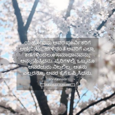 Picture 05 - ಯೆಹೋಶುವನು 21:44 KANIRV - ಯೆಹೋವನು ಅವರ - Bible Verse Picture