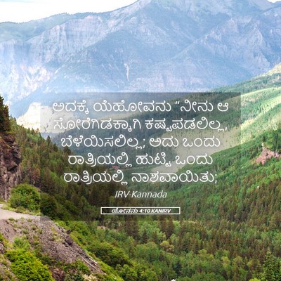 Picture 05 - ಯೋನನು 4:10 KANIRV - ಅದಕ್ಕೆ ಯೆಹೋವನು - Bible Verse Picture