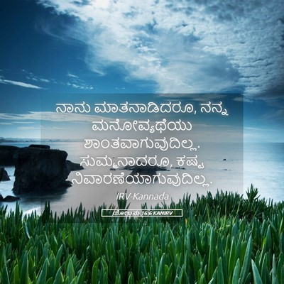 Picture 05 - ಯೋಬನು 16:6 KANIRV - ನಾನು ಮಾತನಾಡಿದರೂ, - Bible Verse Picture