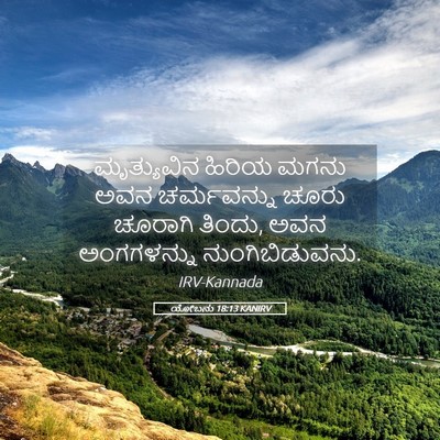Picture 05 - ಯೋಬನು 18:13 KANIRV - ಮೃತ್ಯುವಿನ ಹಿರಿಯ - Bible Verse Picture