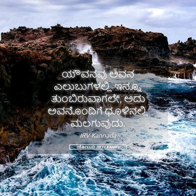 Picture 05 - ಯೋಬನು 20:11 KANIRV - ಯೌವನವು ಅವನ - Bible Verse Picture