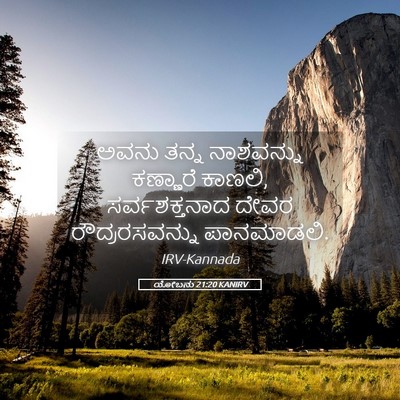 Picture 05 - ಯೋಬನು 21:20 KANIRV - ಅವನು ತನ್ನ - Bible Verse Picture