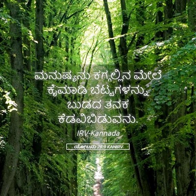 Picture 05 - ಯೋಬನು 28:9 KANIRV - ಮನುಷ್ಯನು - Bible Verse Picture