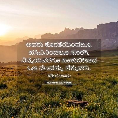 Picture 05 - ಯೋಬನು 30:3 KANIRV - ಅವರು ಕೊರತೆಯಿಂದಲೂ, - Bible Verse Picture