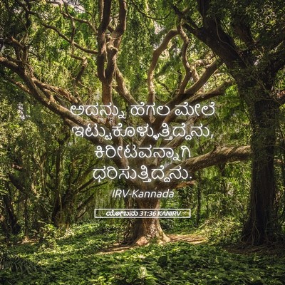 Picture 05 - ಯೋಬನು 31:36 KANIRV - ಅದನ್ನು ಹೆಗಲ ಮೇಲೆ - Bible Verse Picture