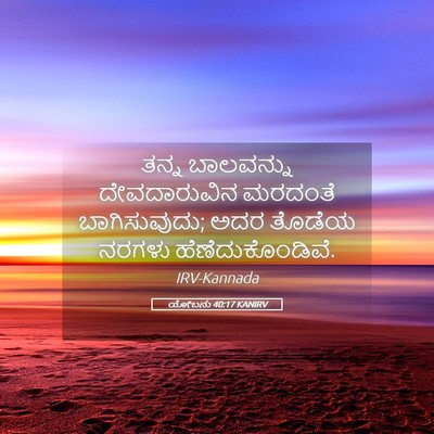 Picture 05 - ಯೋಬನು 40:17 KANIRV - ತನ್ನ ಬಾಲವನ್ನು - Bible Verse Picture