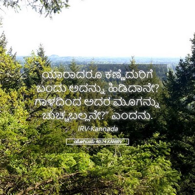 Picture 05 - ಯೋಬನು 40:24 KANIRV - ಯಾರಾದರೂ - Bible Verse Picture