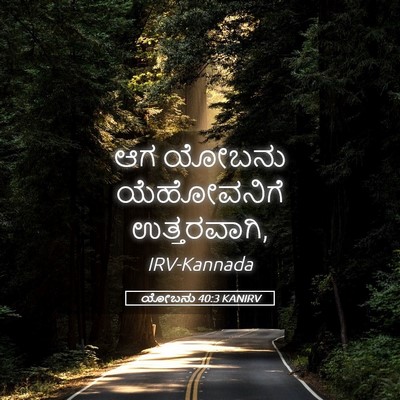 Picture 05 - ಯೋಬನು 40:3 KANIRV - ಆಗ ಯೋಬನು - Bible Verse Picture