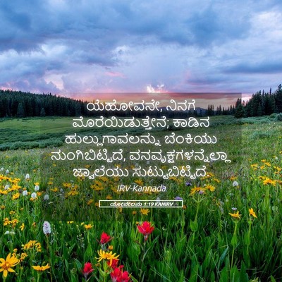 Picture 05 - ಯೋವೇಲನು 1:19 KANIRV - ಯೆಹೋವನೇ, ನಿನಗೆ - Bible Verse Picture