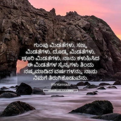 Picture 05 - ಯೋವೇಲನು 2:25 KANIRV - ಗುಂಪು ಮಿಡತೆಗಳು, - Bible Verse Picture