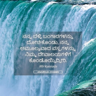 Picture 05 - ಯೋವೇಲನು 3:5 KANIRV - ನನ್ನ ಬೆಳ್ಳಿ - Bible Verse Picture