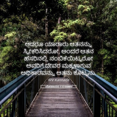 Picture 05 - ಯೋಹಾನನು 1:12 KANIRV - ಆದರೂ ಯಾರಾರು - Bible Verse Picture