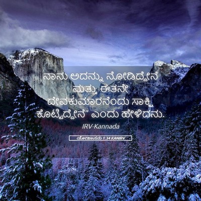 Picture 05 - ಯೋಹಾನನು 1:34 KANIRV - ನಾನು ಅದನ್ನು - Bible Verse Picture