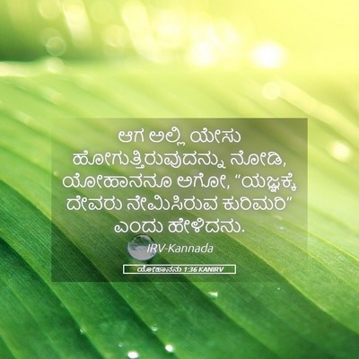 Picture 05 - ಯೋಹಾನನು 1:36 KANIRV - ಆಗ ಅಲ್ಲಿ ಯೇಸು - Bible Verse Picture