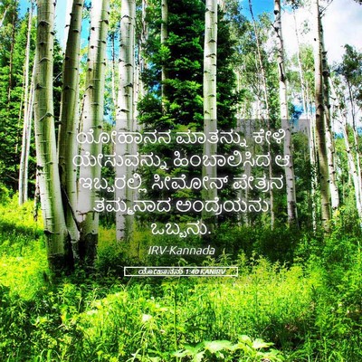 Picture 05 - ಯೋಹಾನನು 1:40 KANIRV - ಯೋಹಾನನ ಮಾತನ್ನು - Bible Verse Picture