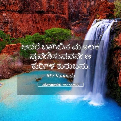 Picture 05 - ಯೋಹಾನನು 10:2 KANIRV - ಆದರೆ ಬಾಗಿಲಿನ ಮೂಲಕ - Bible Verse Picture
