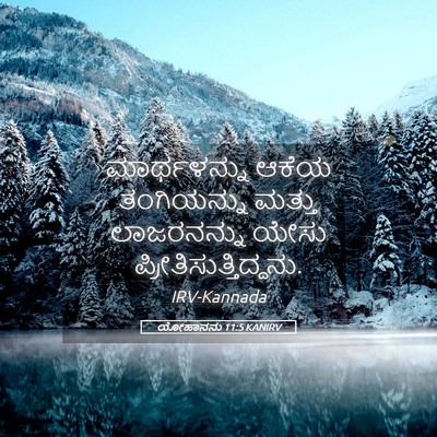 Picture 05 - ಯೋಹಾನನು 11:5 KANIRV - ಮಾರ್ಥಳನ್ನು ಆಕೆಯ - Bible Verse Picture