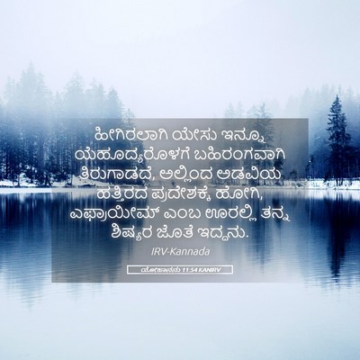 Picture 05 - ಯೋಹಾನನು 11:54 KANIRV - ಹೀಗಿರಲಾಗಿ ಯೇಸು - Bible Verse Picture